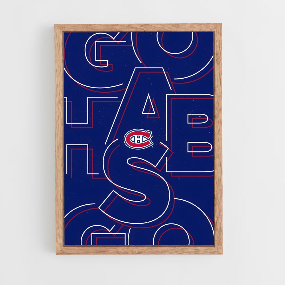 Poster Bleu Glorieux – affiche Hockey sur glace (vue 4)